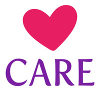 logo with the word “CARE” below.