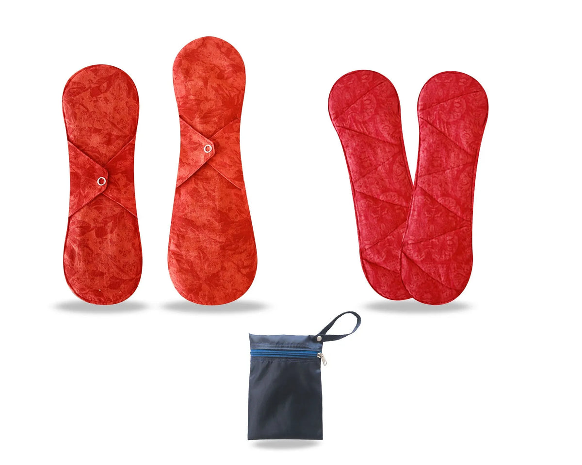 Saukhyam Reusable Pads Sampler - Bases and Inserts for Wholesome Period Care